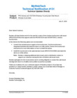 MyWebTech Technical Notification #131 - PRO Series and VISTAH3 Wireless Touchscreen Wall Mount - Dated 7/17/25