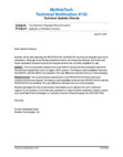 MyWebTech Technical Notification #132 - Touchscreen Keypads Discontinuance - Dated 7/25/25
