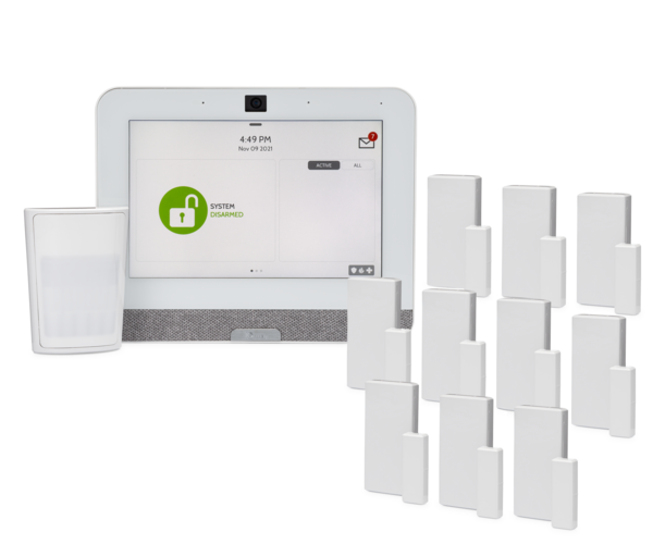 Qolsys IQ Panel 4 345 MHz in White Verizon LTE 10-1 PowerG Kit