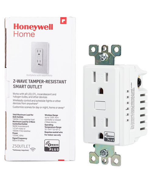 Resideo Z5OUTLET - Z-Wave Plus In-Wall AC Outlet - Alarm Grid