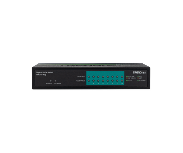 TRENDnet TPE-TG82G - 8-Port Gigabit PoE+ Switch - Alarm Grid