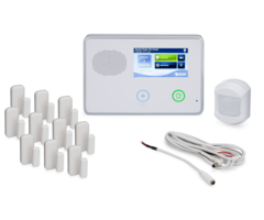 2GIG GC2 10-1 Kit - Wireless Security System, 10 Door/Window Sensors, Motion, and 8" Cable