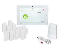 Qolsys IQ Panel 2 Plus 433 MHz AT&T-LTE 10-1 System Kit - Wireless Alarm System, 10 Door/Window Sensors, 1 PowerG Motion