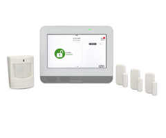 Qolsys IQ4 Hub 319.5 MHz AT&T LTE 3-1 Kit - 3 Versa-GE Door/Window Sensors, 1 Qolsys S-Line Motion