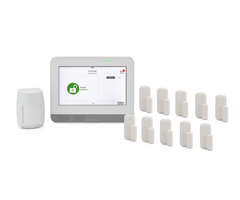 Qolsys IQ4 Hub 345 MHz Verizon LTE 10-1 Kit - 10 Versa-2GIG Door/Window Sensors, 1 5800PIR-RES Motion