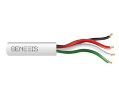 Genesis 18/4 Stranded Wire - White 500' Pull Box of Alarm Wire